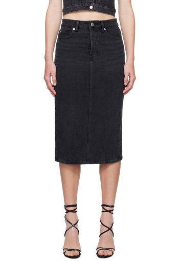 Alexander Wang Black Pencil Midi Skirt