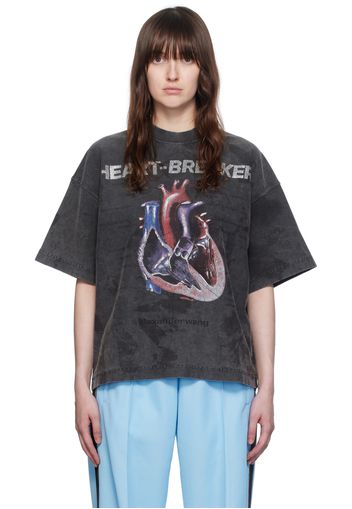 Alexander Wang Gray 'Heartbreaker' T-Shirt