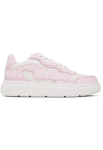 Alexander Wang Pink & Off-White Puff Pebble Leather Sneakers