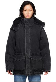 Alexander Wang Gray Extreme Puffer Denim Jacket