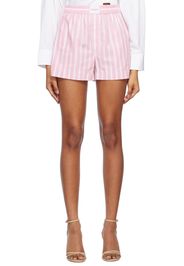 Alexander Wang Pink & White Striped Shorts