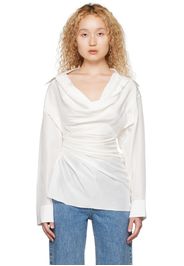 Alexander Wang Off-White Gathered Shirt