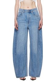 Alexander Wang Blue Oversize Low-Rise Jeans