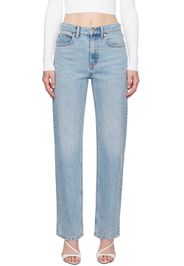 Alexander Wang Blue EZ Mid-Rise Straight-Leg Jeans