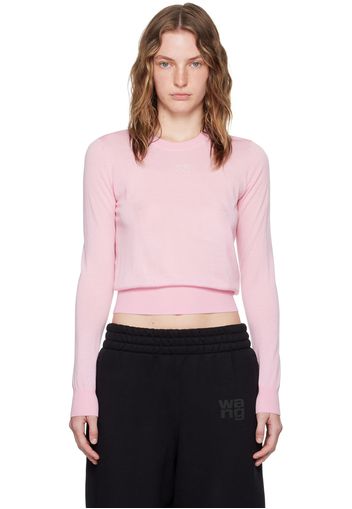 alexanderwang.t Pink Embossed Logo Sweater