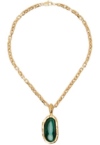 Alighieri Gold 'The Sliver Of The Mountain Malachite' Necklace