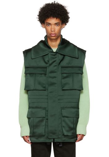 AMI Alexandre Mattiussi Green Polyester Vest