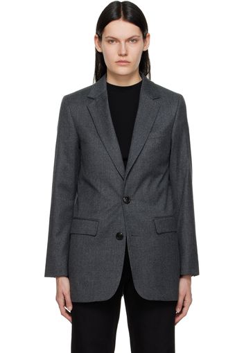 AMI Alexandre Mattiussi Gray Two Button Blazer