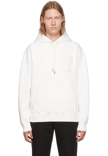 AMI Alexandre Mattiussi White SSENSE Exclusive Hoodie