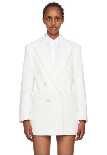 AMI Alexandre Mattiussi White Double-Breasted Blazer