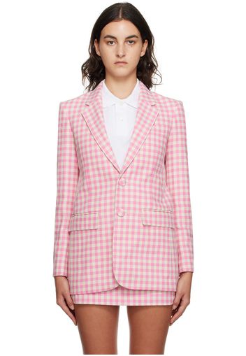 AMI Alexandre Mattiussi Pink Check Blazer