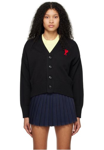 AMI Alexandre Mattiussi Black Ami de Coeur Cardigan