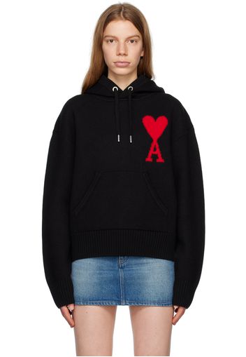 AMI Alexandre Mattiussi Black Ami de Cœur Hoodie