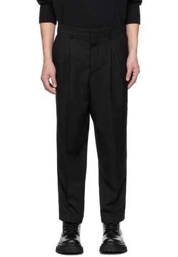 AMI Alexandre Mattiussi Black Carrot Fit Trousers