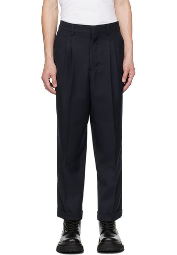 AMI Alexandre Mattiussi Navy Carrot Fit Trousers