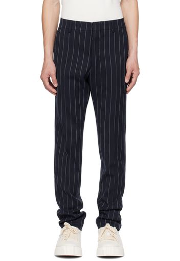 AMI Alexandre Mattiussi Navy Cigarette Fit Trousers