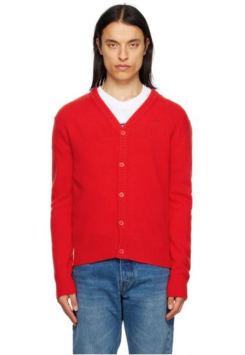 AMI Alexandre Mattiussi Red Ami de Cœur Cardigan