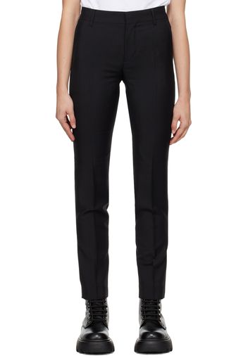 AMI Alexandre Mattiussi Black Creased Trousers