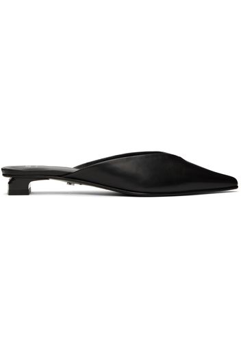 AMI Alexandre Mattiussi Black Pointed Toe Mules