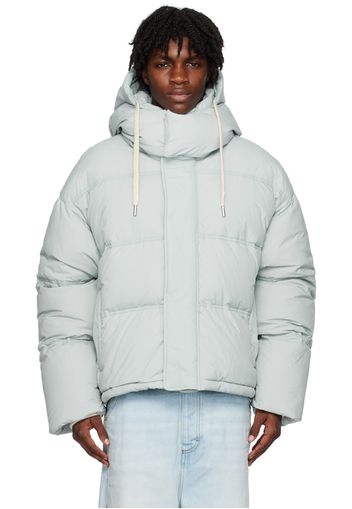 AMI Alexandre Mattiussi Blue Hooded Down Jacket