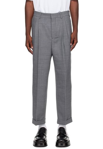 AMI Alexandre Mattiussi Gray Carrot-Fit Trousers