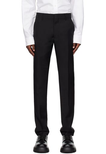 AMI Alexandre Mattiussi Black Cigarette Fit Trousers