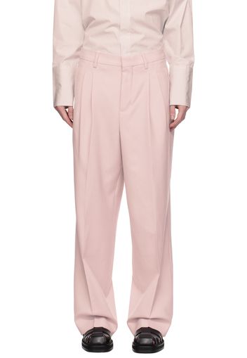 AMI Alexandre Mattiussi Pink Straight Fit Trousers