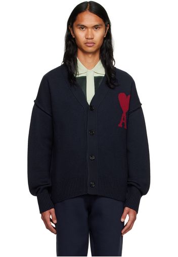 AMI Alexandre Mattiussi Navy Ami de Cœur Cardigan