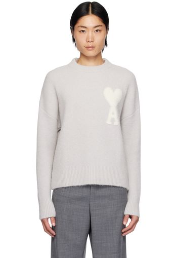 AMI Paris Gray Ami de Cœur Sweater