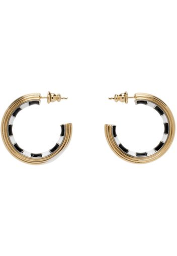 AMI Paris Gold Small Lineami Hoop Earrings