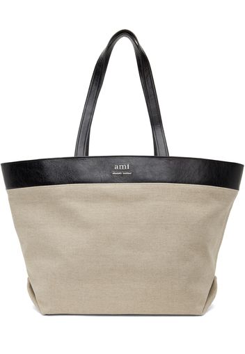 AMI Paris Beige East West Shopping Tote