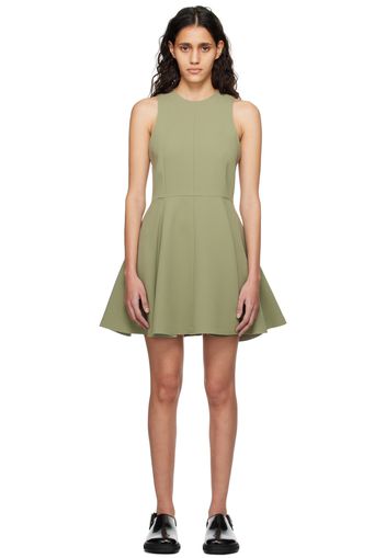 AMI Paris Khaki Flared Minidress