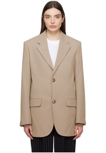 AMI Paris Taupe Buttoned Blazer