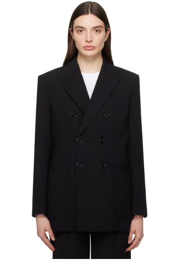 AMI Paris Black Double-Breasted Blazer