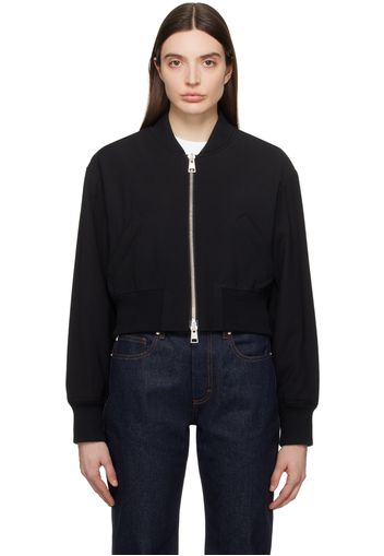 AMI Paris Black Zip Bomber Jacket