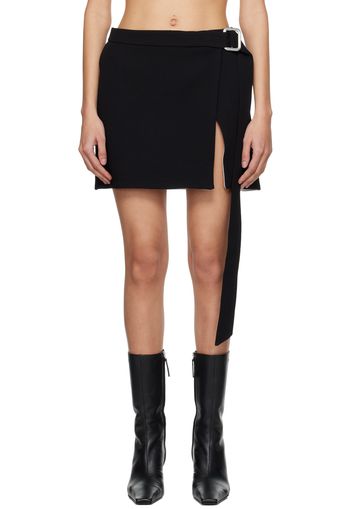 AMI Paris Black Cinch Miniskirt