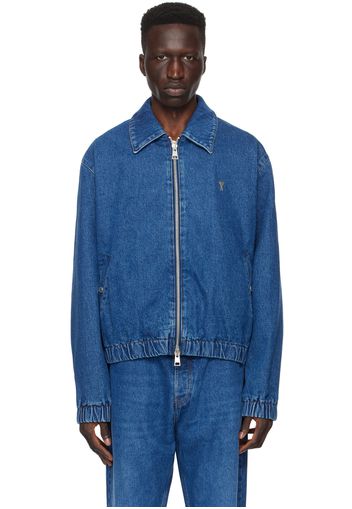 AMI Paris Indigo Ami De Cœur Denim Jacket