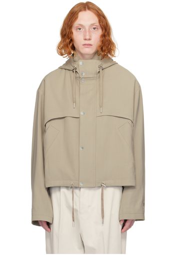 AMI Paris Taupe Drawstring Jacket