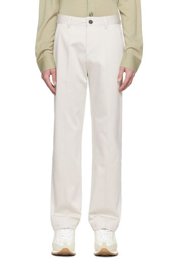 AMI Paris Gray Button-Fly Trousers