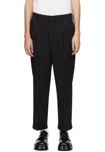 AMI Paris Black Carrot-Fit Trousers