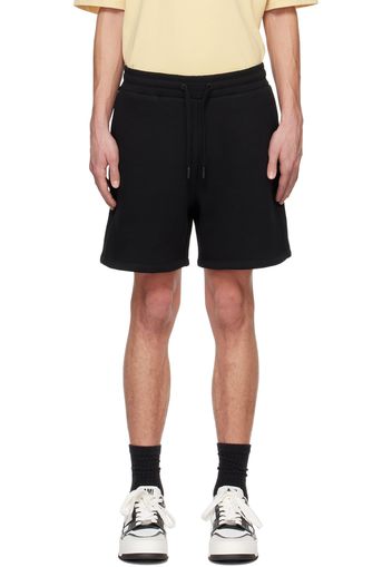 AMI Paris Black Ami de Cœur Shorts