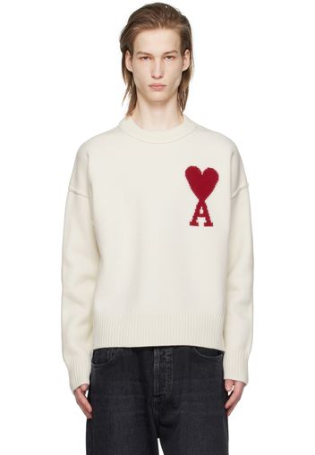 AMI Paris Off-White Ami de Cœur Sweater