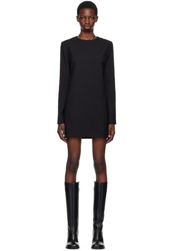 AMI Paris Black Virgin Wool Minidress