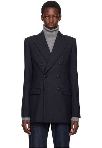 AMI Paris Navy Double-Breasted Blazer