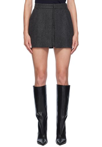 AMI Paris Gray Panels Miniskirt