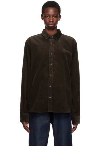 AMI Paris Brown Classic Fit Shirt