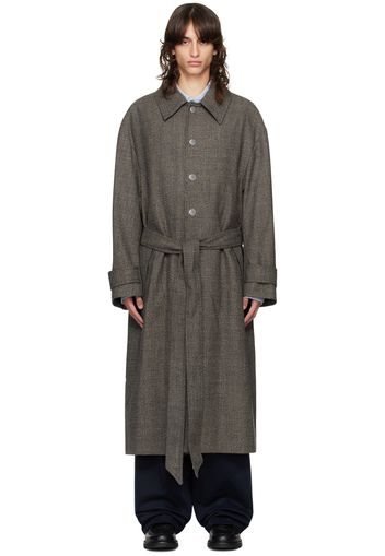 AMI Paris Brown Belted Coat