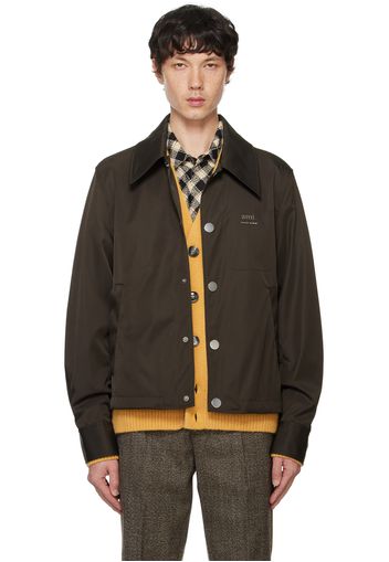 AMI Paris Brown 'Ami Alexandre Mattiussi' Buttoned Jacket