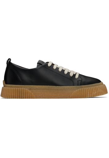 AMI Paris Black Lace-Up Sneakers