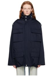 AMI Alexandre Mattiussi Navy Hooded Jacket